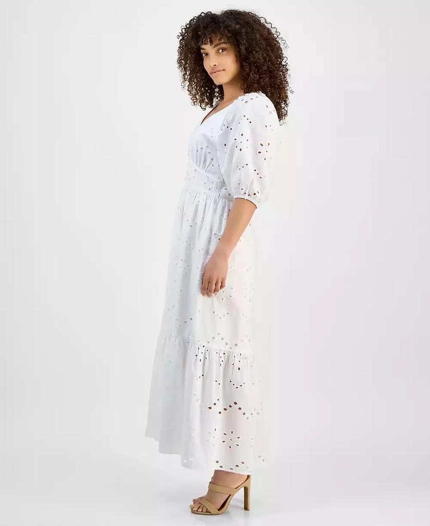 商品Tinsel|Petite Eyelet Embroidered Cotton Maxi Dress,价格¥309,第3张图片详细描述