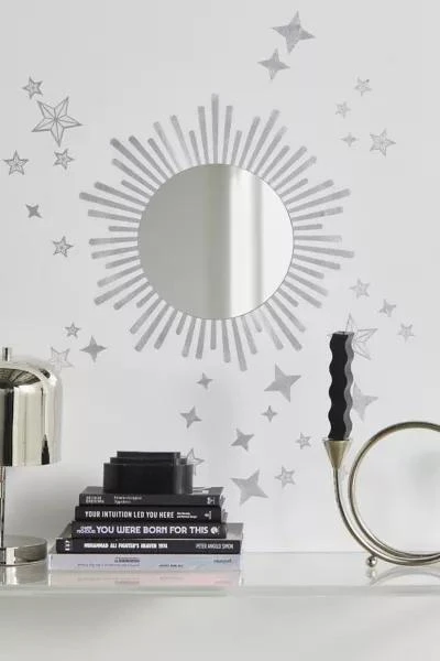 商品Urban Outfitters|Sunburst Peel And Stick Decals With Circle Mirror,价格¥217,第1张图片