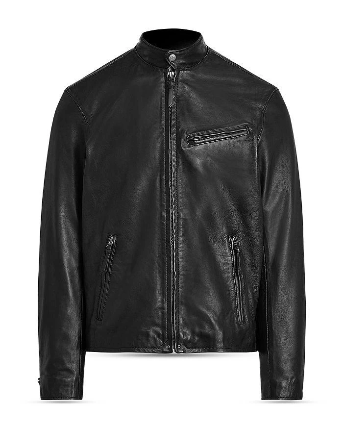 商品Ralph Lauren|Lambskin Leather Café Racer Jacket,价格¥5253,第5张图片详细描述