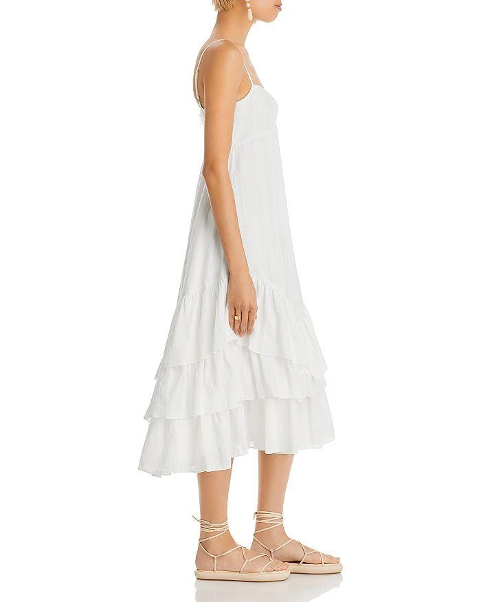 商品AQUA|Cotton Ruffled Hem Midi Dress - 100% Exclusive,价格¥267,第5张图片详细描述