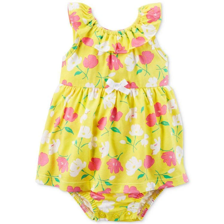 商品Carter's|Floral-Print Skirted Romper, Baby Girls,价格¥47,第1张图片