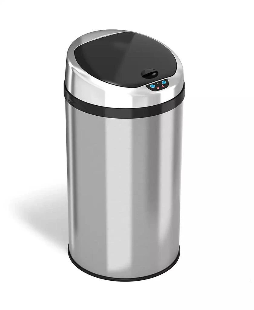 商品iTouchless Housewares & Products, Inc|iTouchless 8 Gallon Round Sensor Trash Can with Deodorizer, Stainless Steel,价格¥841,第1张图片