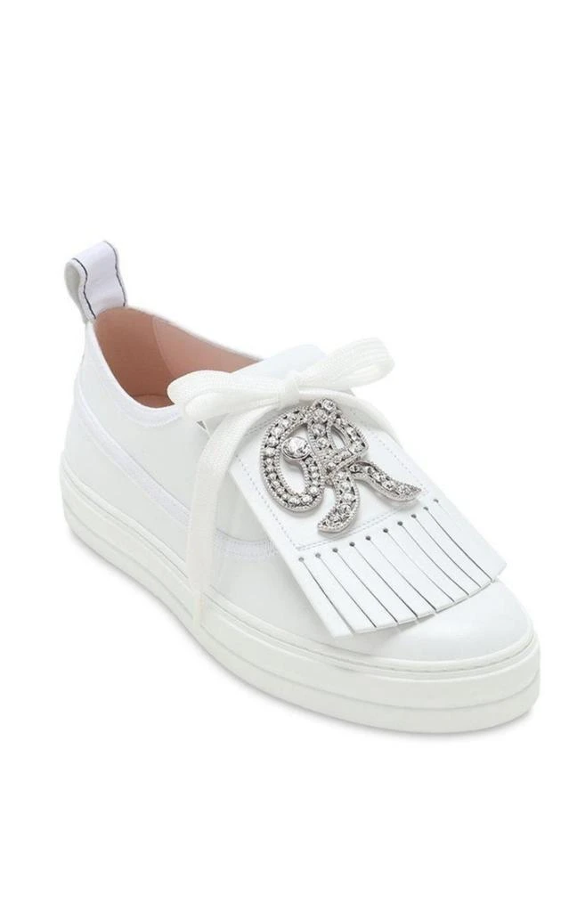 商品Roger Vivier|Call Me Vivier Leather Jewel Sneakers,价格¥6461,第4张图片详细描述