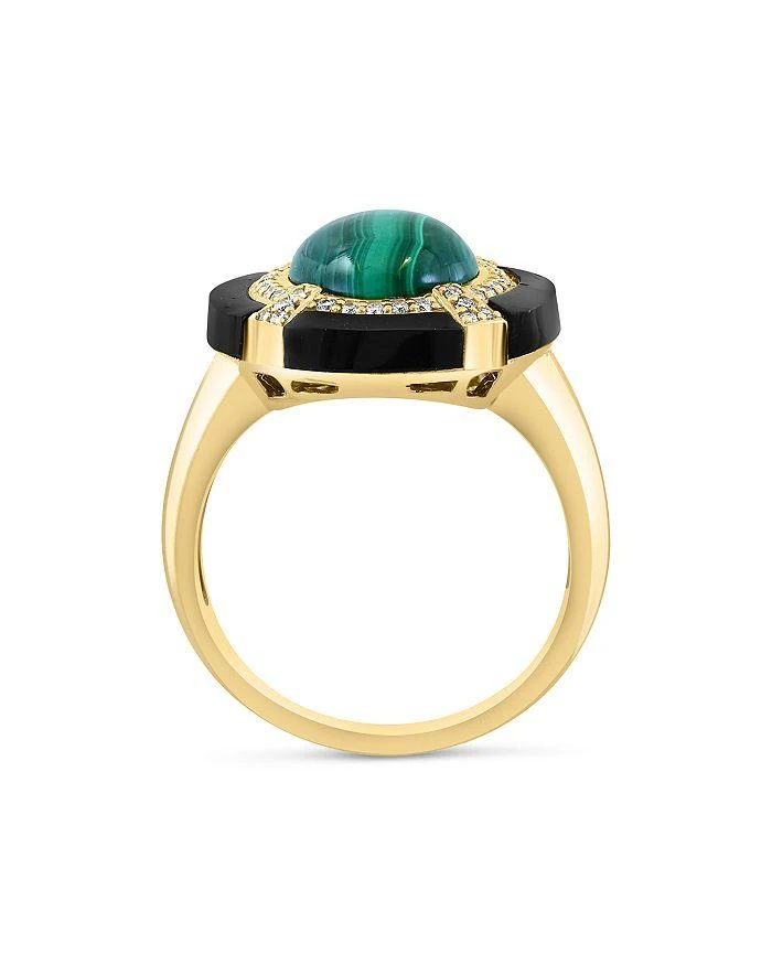 商品Bloomingdale's|Malachite, Onyx and Diamond Ring in 14K Yellow Gold,价格¥30268,第2张图片详细描述