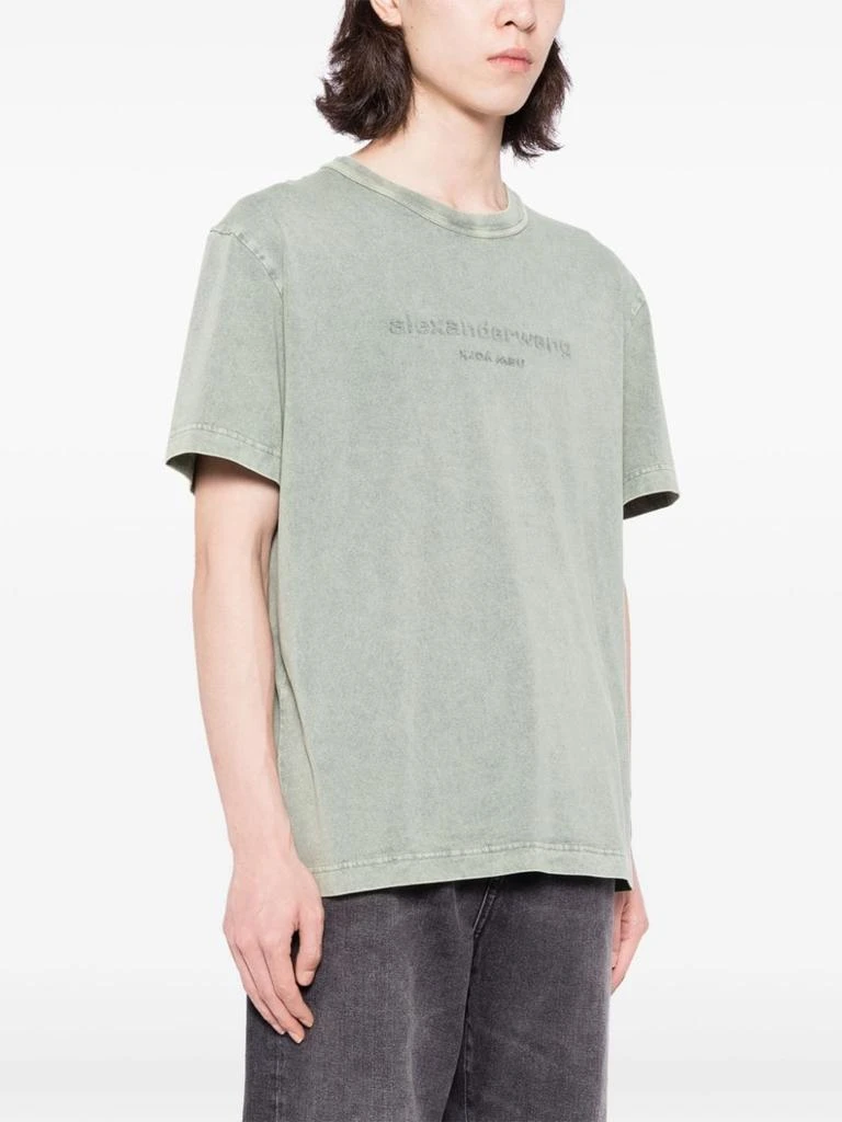 商品Alexander Wang|ALEXANDER WANG Women Embossed Logo Bi-Color Acid Tee,价格¥897,第1张图片