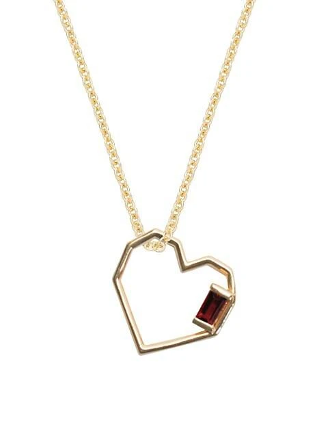 商品Aliita|Pura Corazon Goldtone &amp; Garnet Pendant Necklace,价格¥1349,第1张图片
