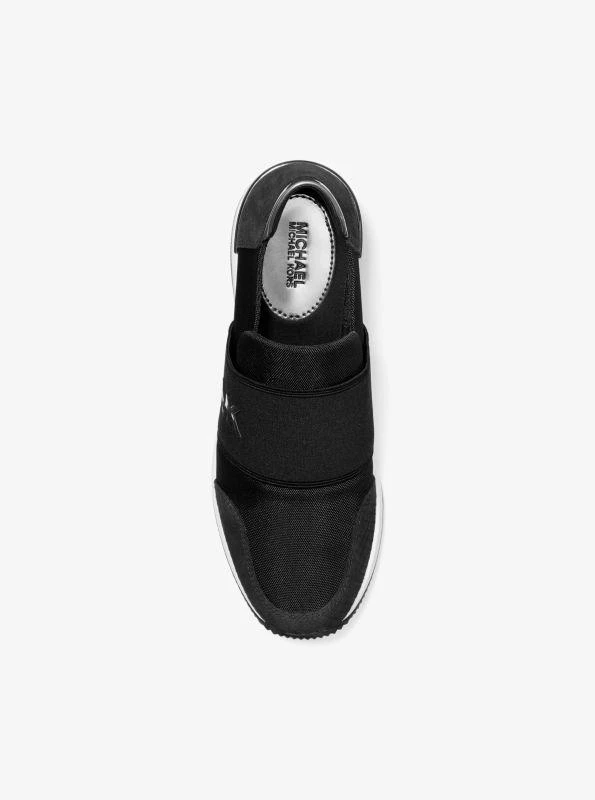 商品Michael Kors|Felix Canvas and Snake-Embossed Nubuck Trainer,价格¥379,第4张图片详细描述
