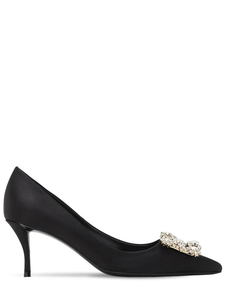 商品Roger Vivier|65mm Flower Crystal Satin Pumps,价格¥15426,第1张图片