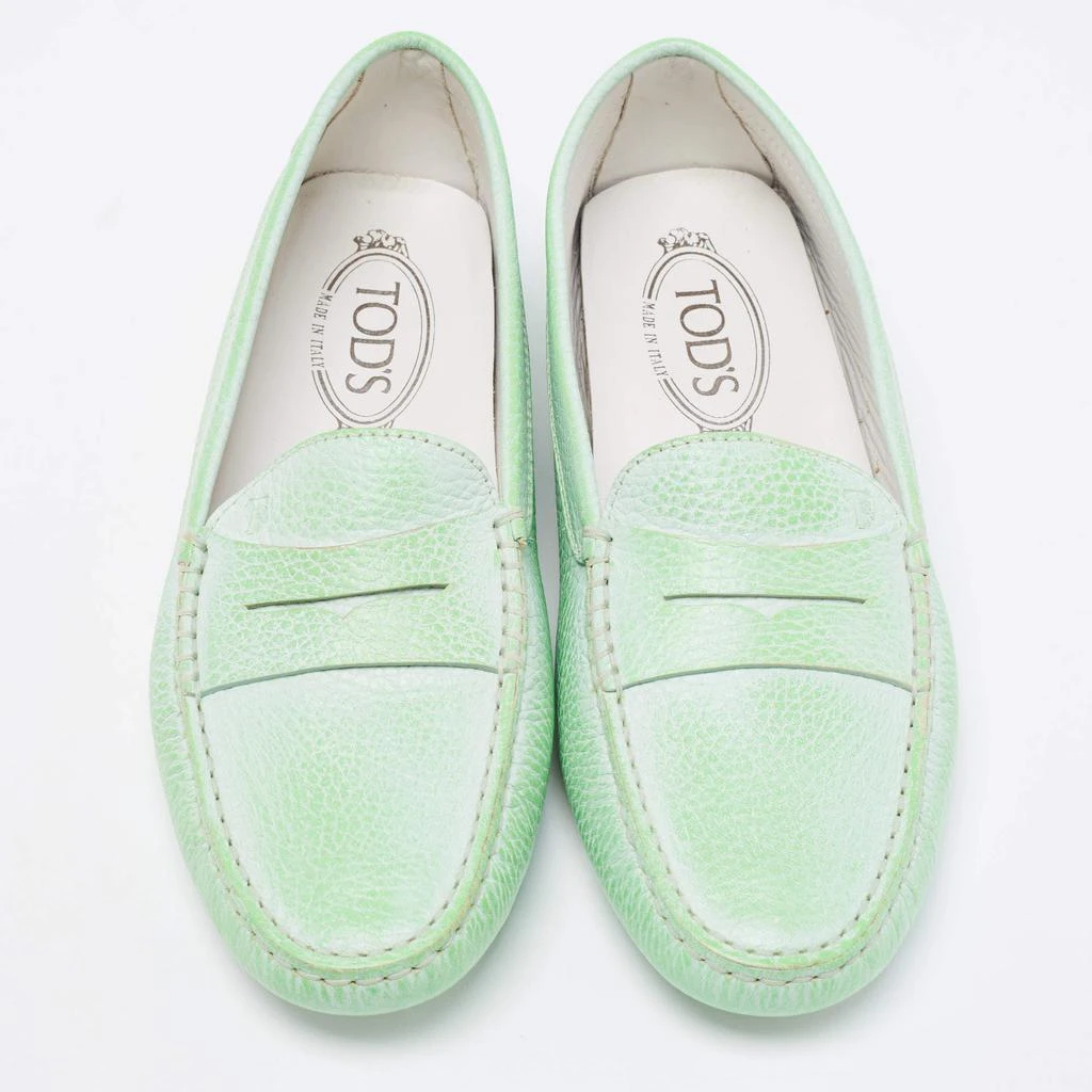 商品Tod's|Tod's Two Tone Effect Leather Penny Slip On Loafers Size 37.5,价格¥2714,第3张图片详细描述