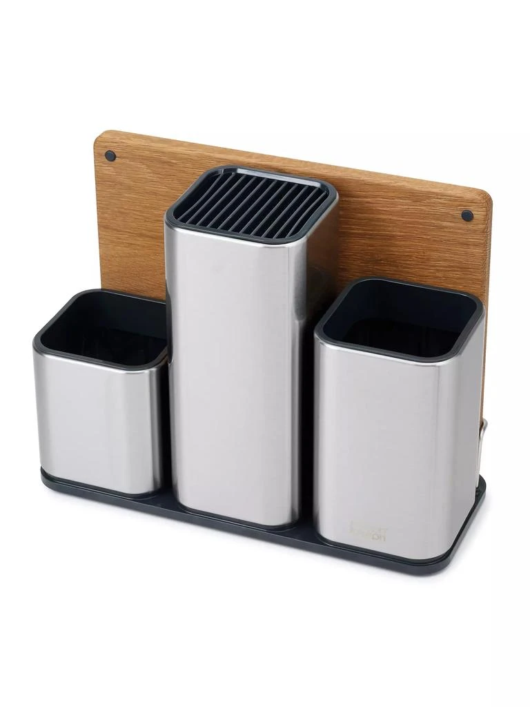 商品Joseph Joseph|Counterstore Organizer & Oak Chopping Board,价格¥675,第1张图片