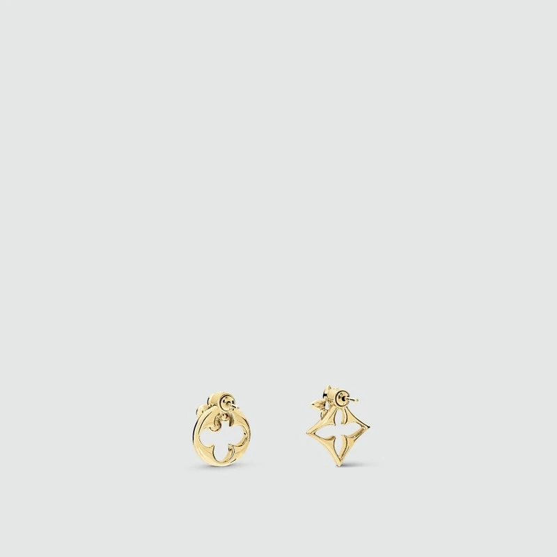 商品Louis Vuitton|【预售3-7天】LV/路易威登 女士金色金属耳钉,价格¥3613,第4张图片详细描述