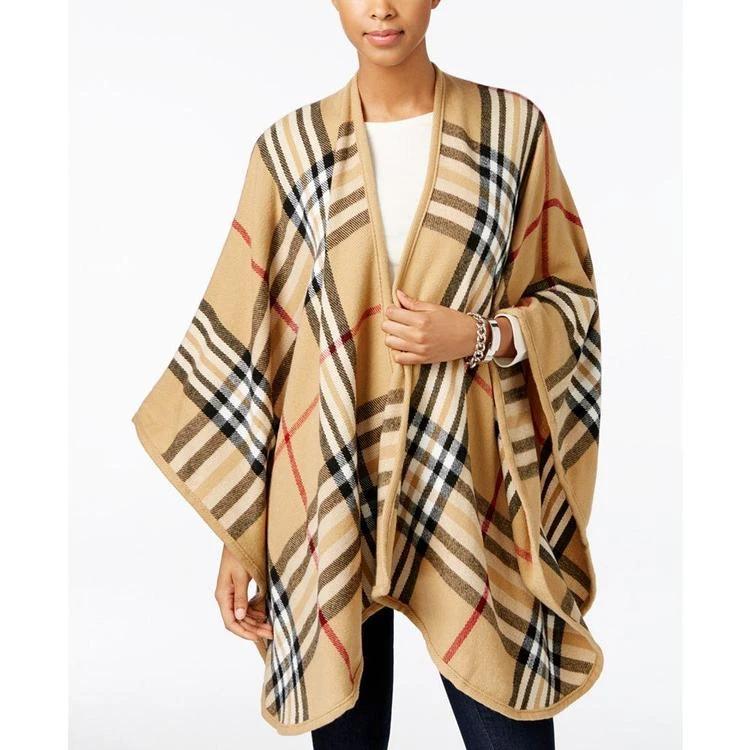 商品Charter Club|Exploded Plaid Poncho, Created for Macy's,价格¥199,第1张图片