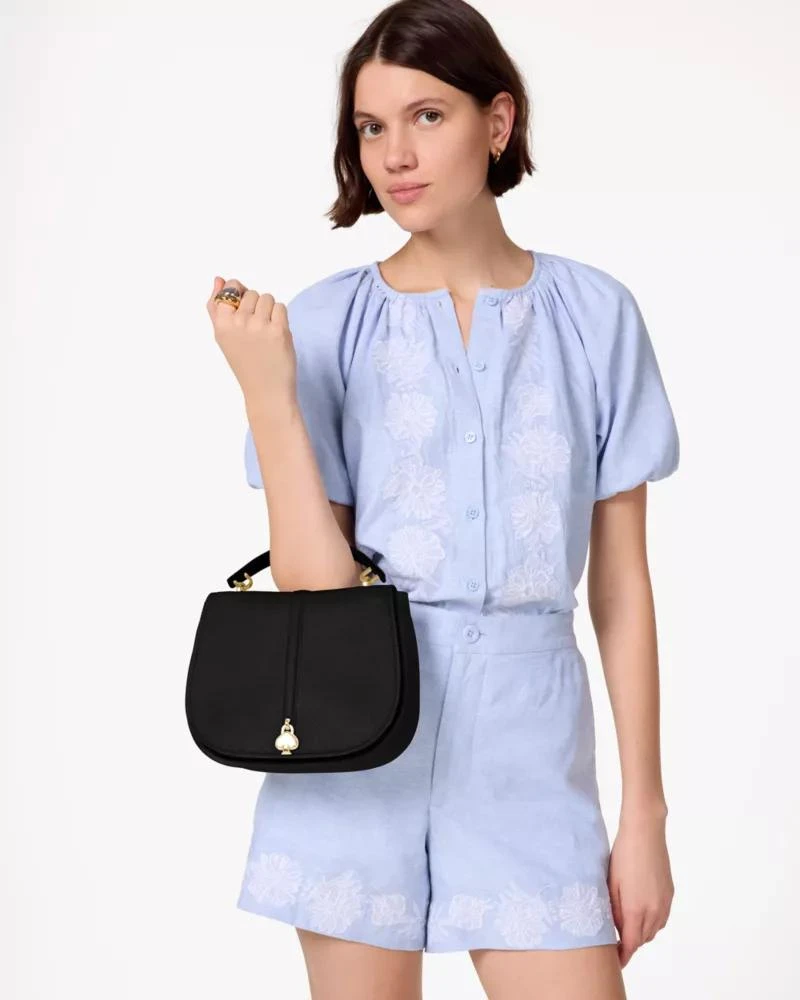 商品Kate Spade|Kayla Pebbled Leather Saddle Bag,价格¥847,第2张图片详细描述