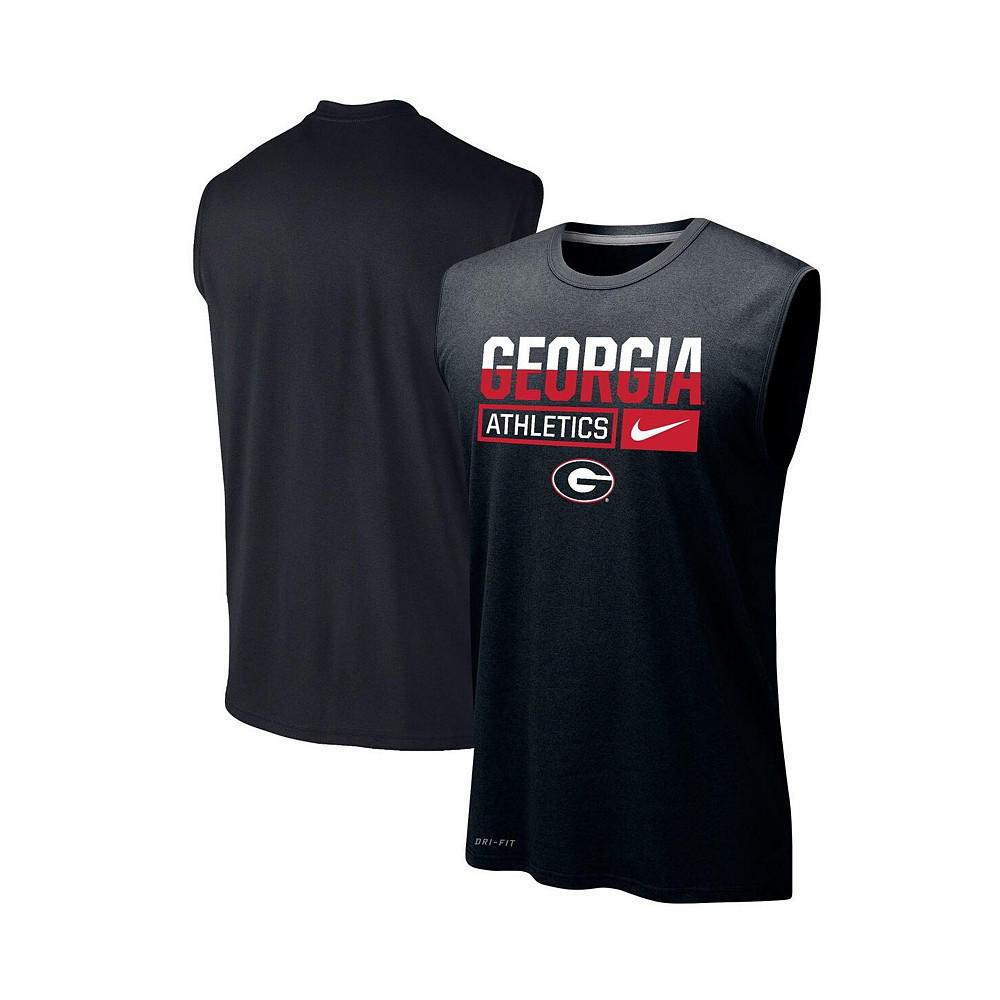 Men's Black Georgia Bulldogs Wordmark Drop Legend Performance Tank Top商品第1张图片规格展示