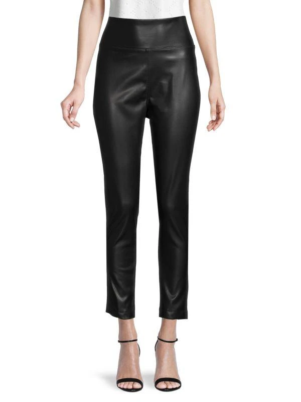 商品Calvin Klein|Faux Leather Front Leggings,价格¥276,第1张图片