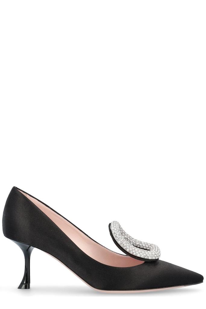 Roger Vivier Viv' Choc Buckle Pointed Toe Pumps商品第1张图片规格展示