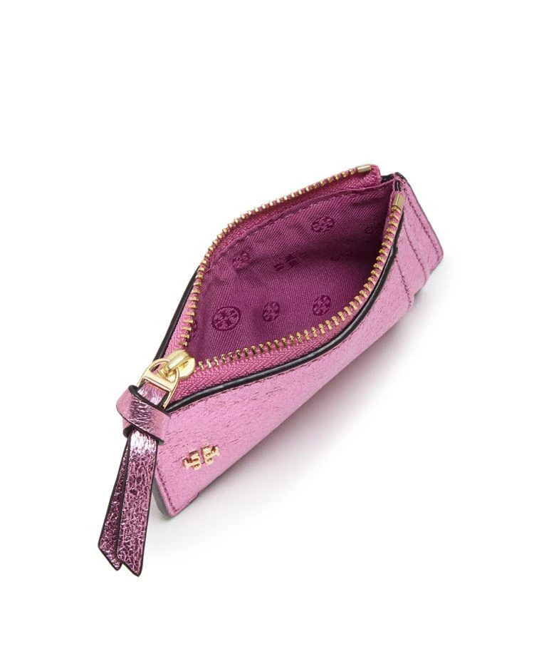 商品Tory Burch|Crinkle Metallic Leather Zip Card Case,价格¥267,第2张图片详细描述