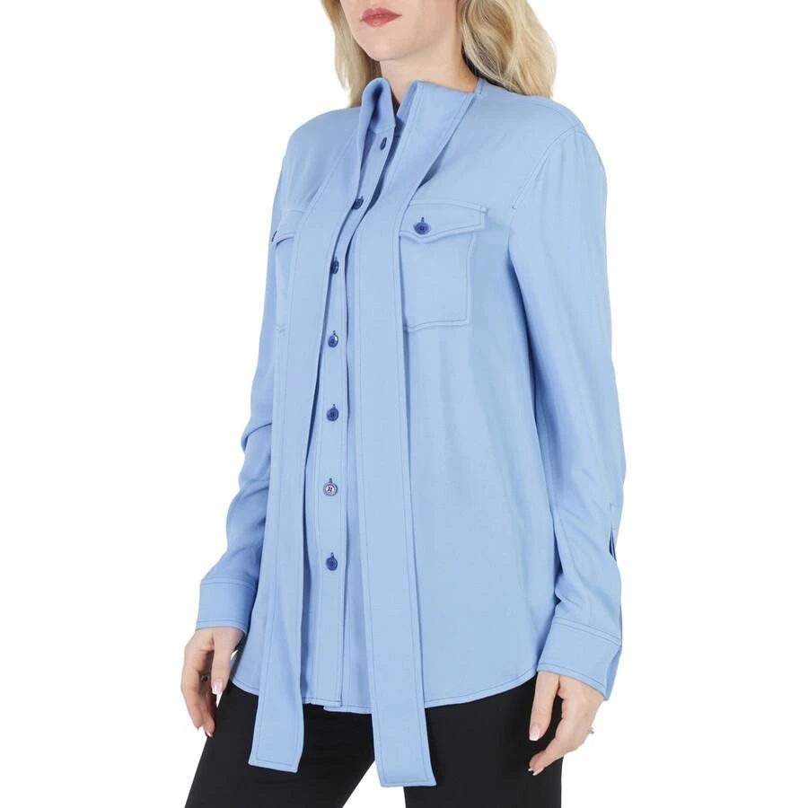 商品Burberry|Ladies Soft Cornflower Blue Ollyrl Pussybow Shirt,价格¥1411,第2张图片详细描述