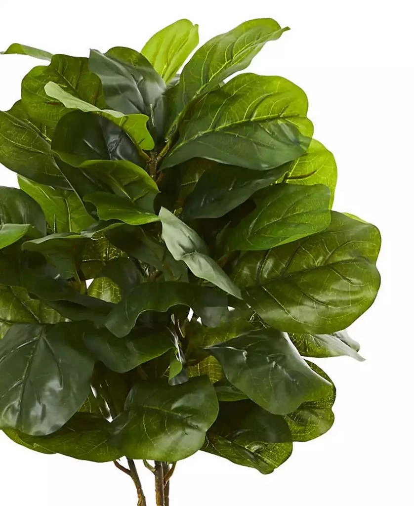 商品NEARLY NATURAL|4' Fiddle Leaf Artificial Tree in White Tower Planter,价格¥847,第2张图片详细描述