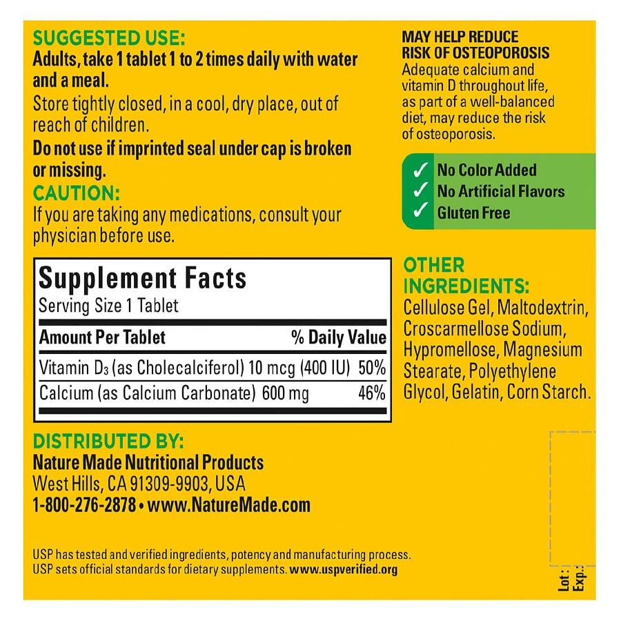Calcium 600 mg with Vitamin D3 Tablets  Mega Size 商品