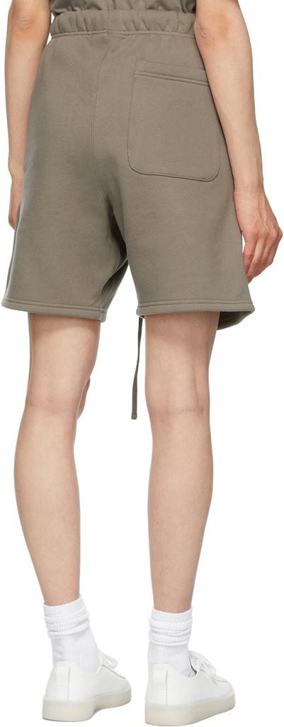 Taupe Fleece Lounge Shorts商品第3张图片规格展示