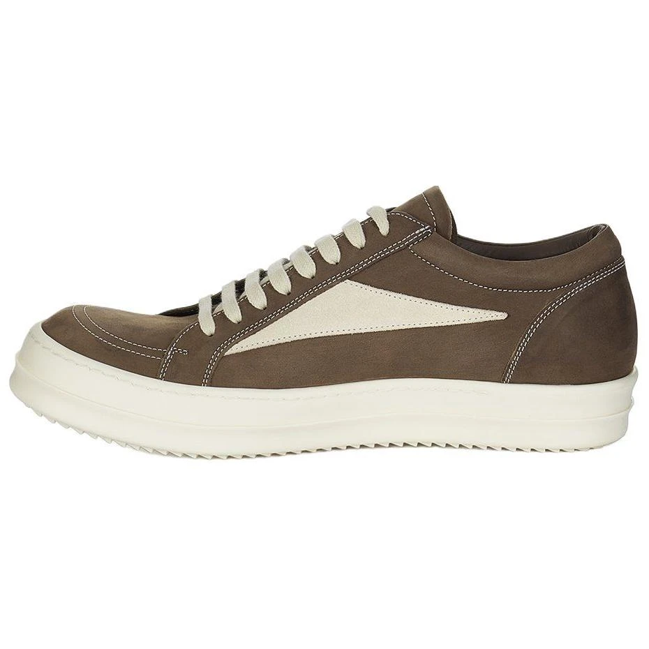 商品[国内直发] Rick Owens|/RO 牛皮 圆头系带 低帮 板鞋 男款 棕色,价格¥7221,第1张图片
