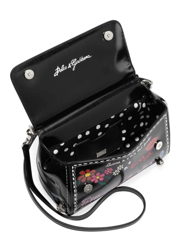 商品Dolce & Gabbana|Flower and Heart Shoulder Bag,价格¥8359,第2张图片详细描述