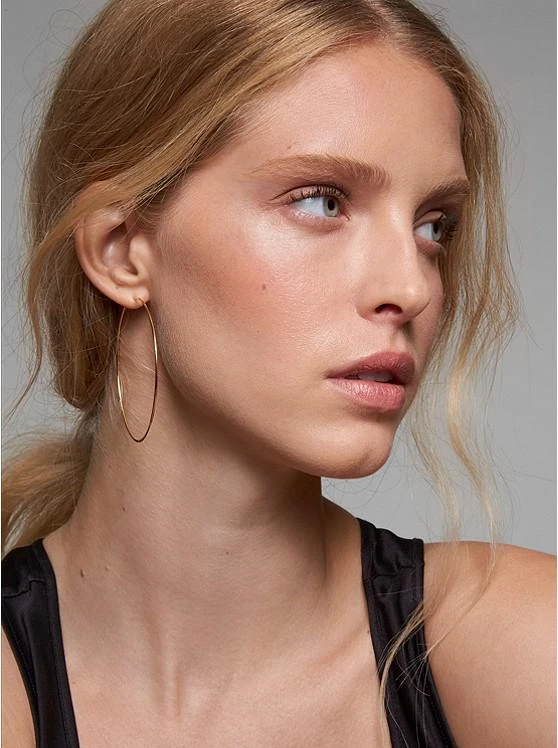商品Michael Kors|Precious Metal-Plated Sterling Silver Whisper Mini Hoop Earrings,价格¥441,第3张图片详细描述