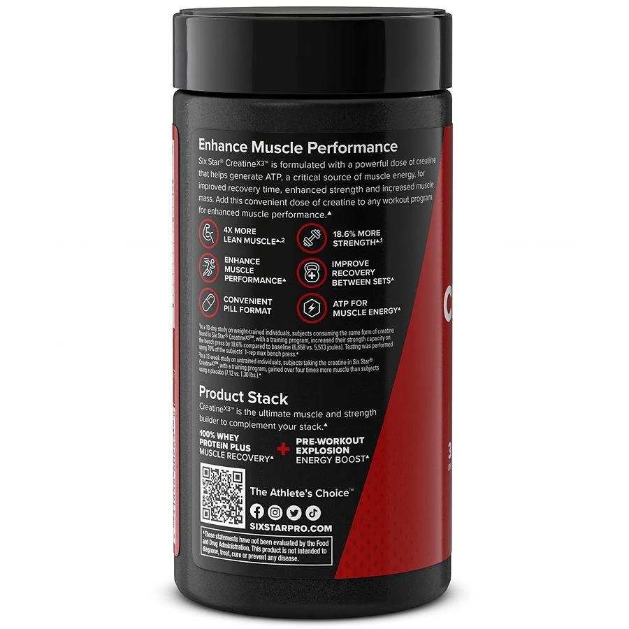 商品Six Star|Elite Series Creatine X3 Caplets,价格¥108,第2张图片详细描述