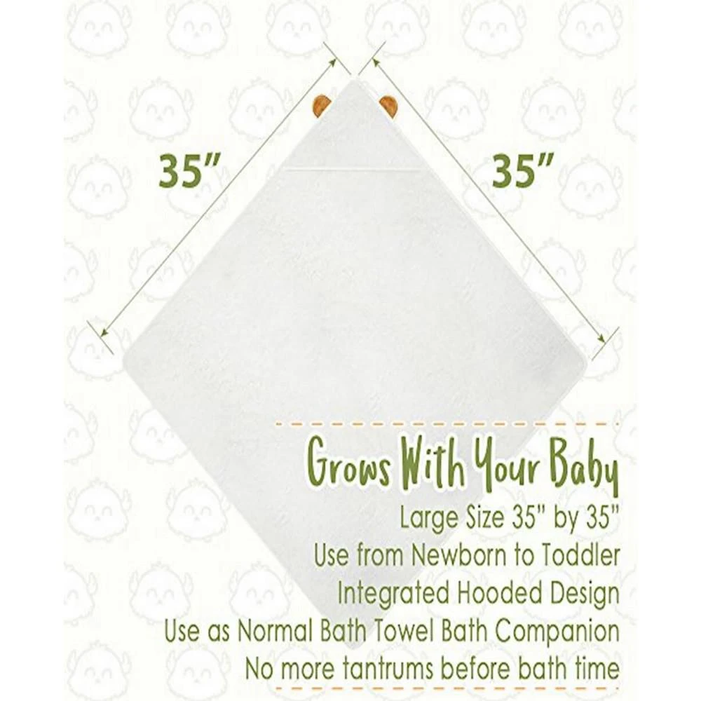 商品KeaBabies|Baby Hooded Bear Towel,价格¥164,第4张图片详细描述