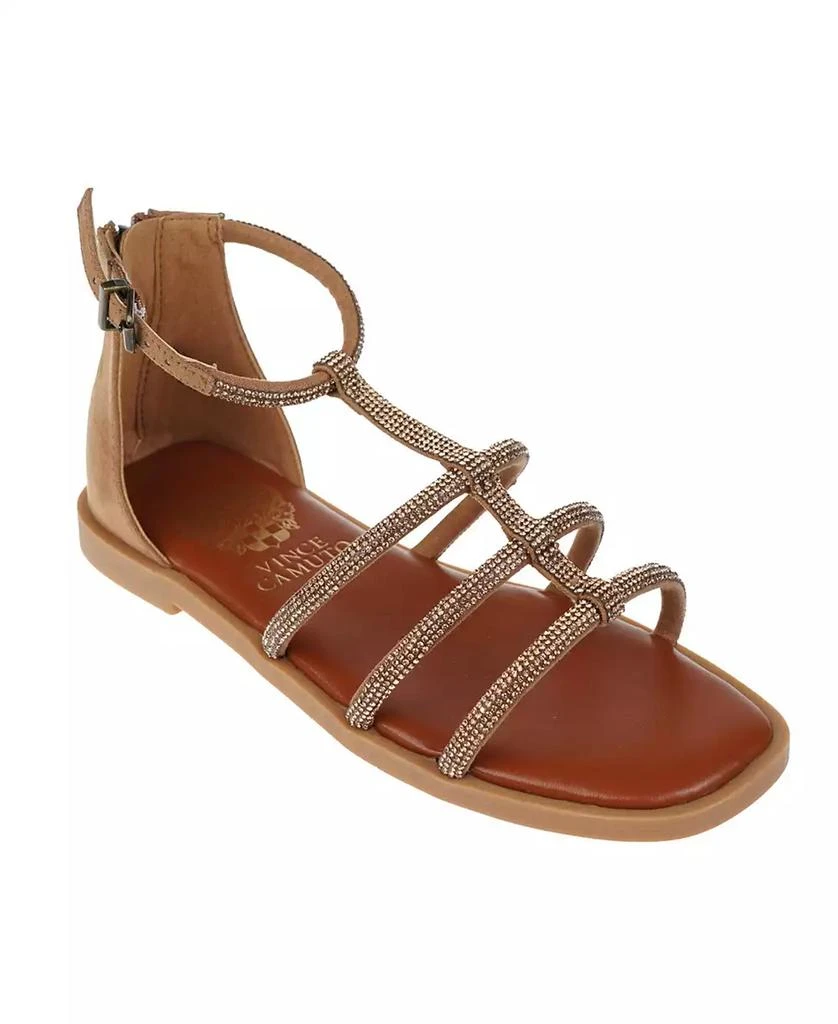 Big Girl's Fashion Sandal with Micro Stone Strappy Upper Glass stones/Polyester Sandals 商品