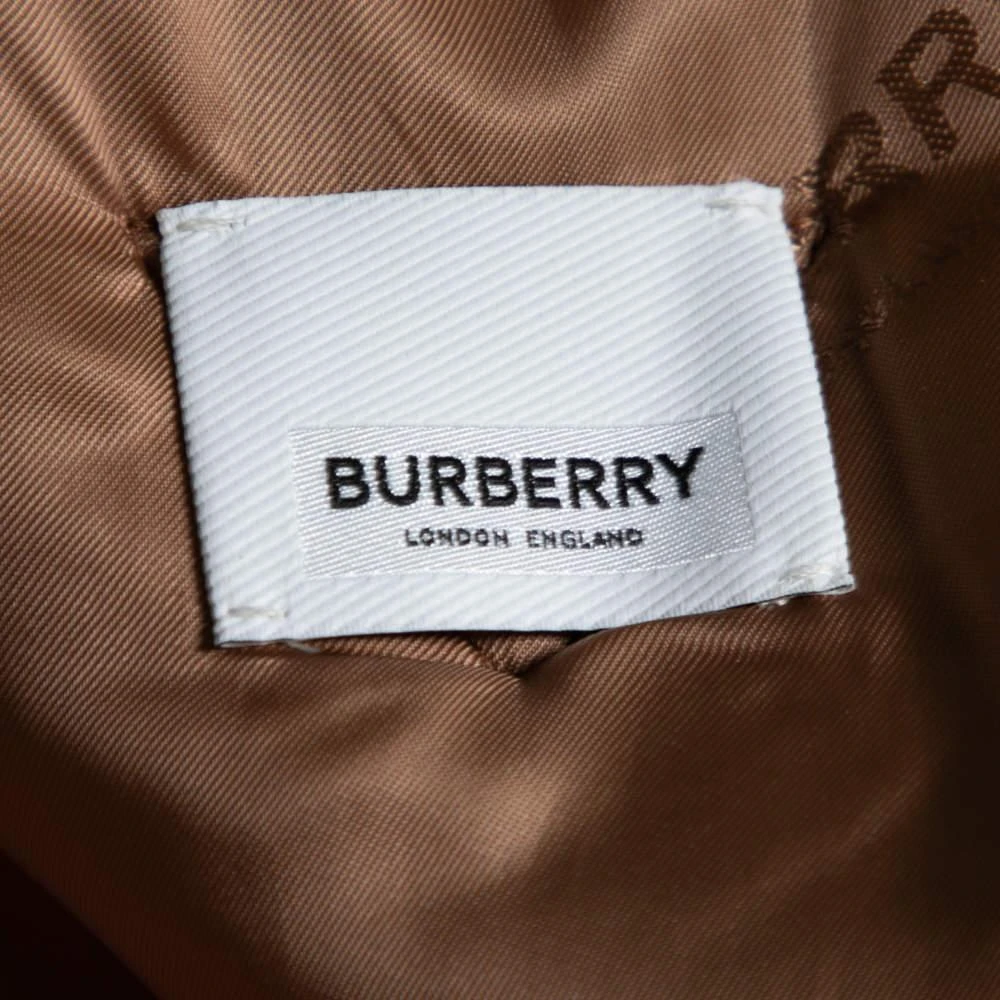商品[二手商品] Burberry|Burberry Brown Wool & Mariner Printed Silk Blanket Detail Pea Coat S,价格¥4373,第5张图片详细描述
