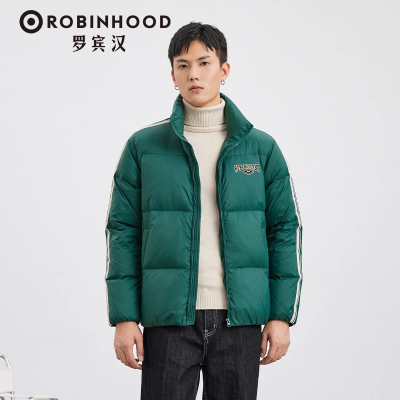 商品[国内直发] ROBINHOOD|罗宾汉时尚潮流男女同款羽绒服-R128Y5469-绿色,价格¥481,第1张图片