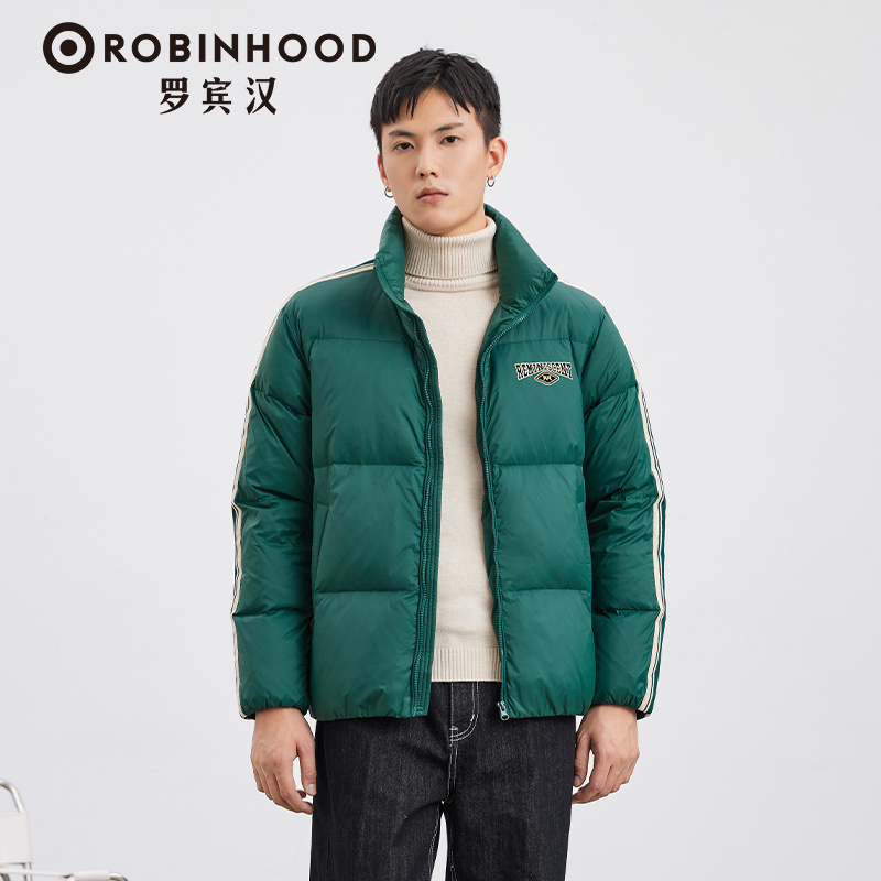 商品[国内直发] ROBINHOOD|罗宾汉时尚潮流男女同款羽绒服-R128Y5469-绿色,价格¥378,第1张图片