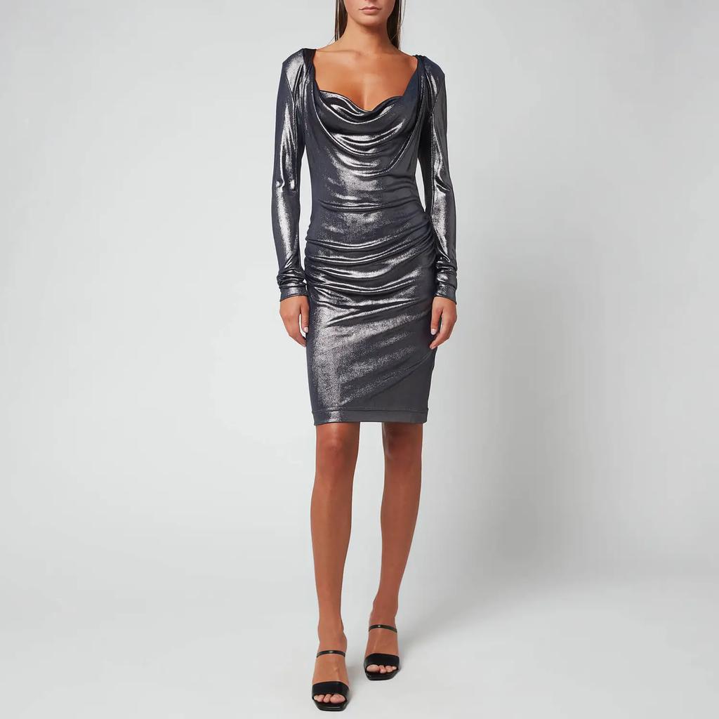 Vivienne Westwood Women's Stripped Elizabeth Jersey Dress - Silver商品第3张图片规格展示