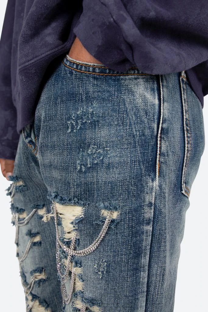 D436 Chain Straight Denim - Blue 商品