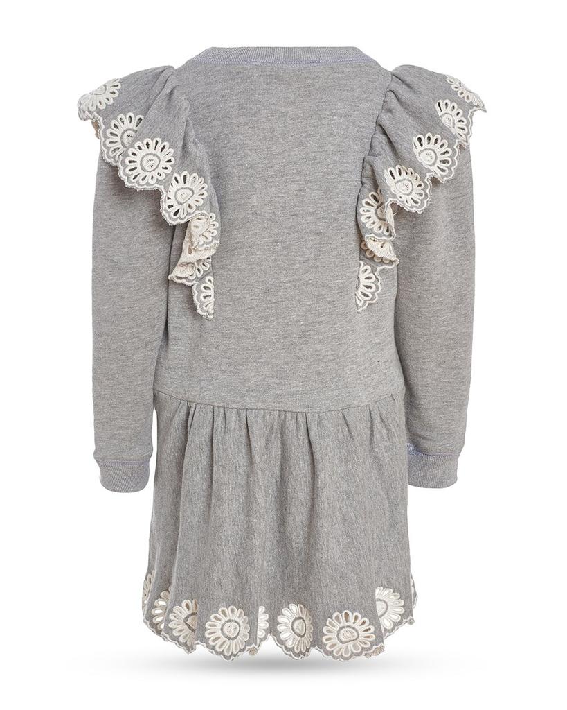 Girls' Blaine Embroidered Long Sleeve Combo Dress - Little Kid, Big Kid商品第2张图片规格展示