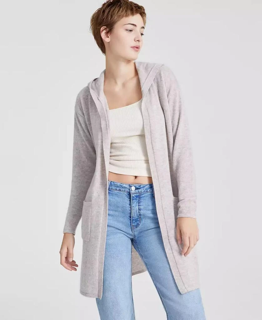 Women's 100% Cashmere Open-Front Hoodie, Created for Macy's 商品