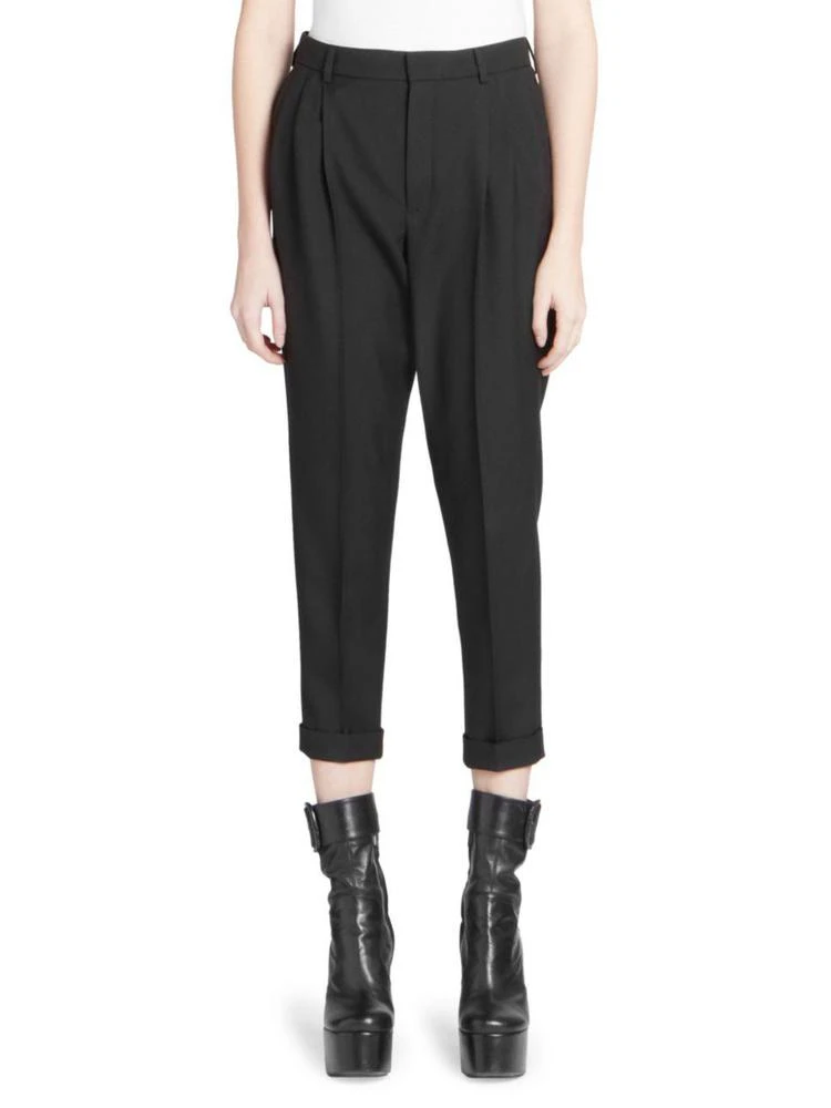 商品Yves Saint Laurent|Saint Laurent - Mid-Rise Pleat Front Pants,价格¥4265,第1张图片