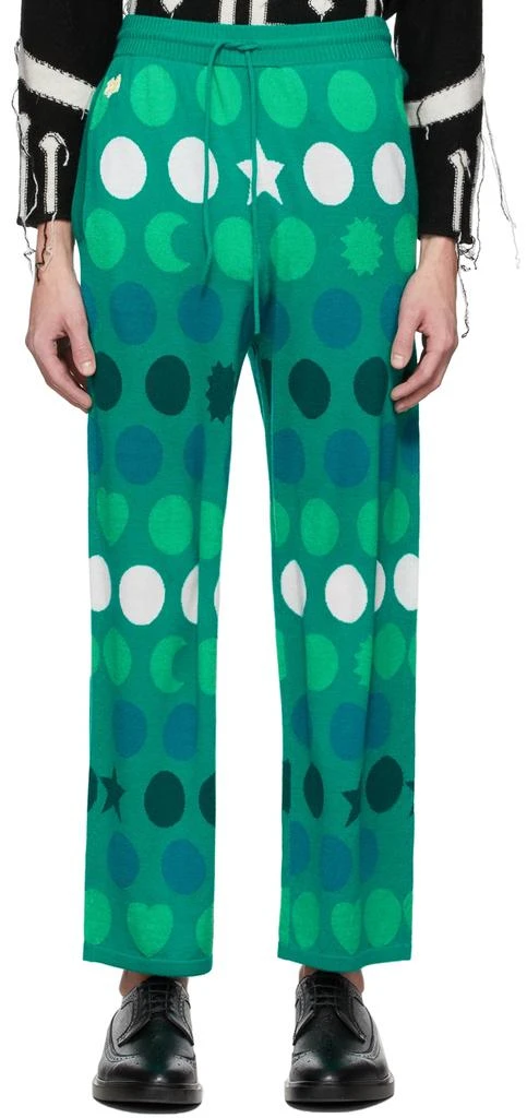 商品Charles Jeffrey Loverboy|Green Graphic Runes Lounge Pants,价格¥1237,第1张图片