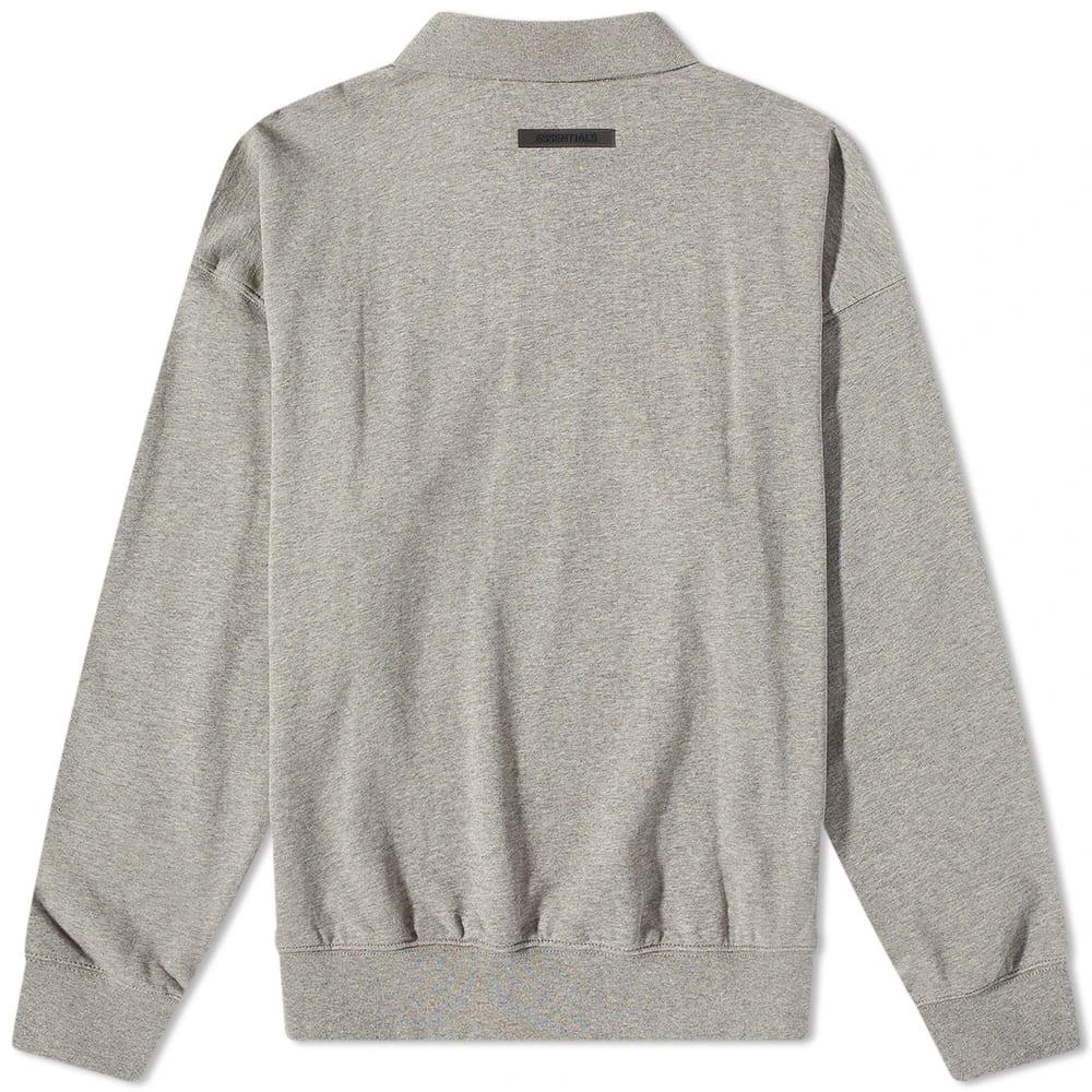 商品Essentials|Fear of God ESSENTIALS Long Sleeve Summer Core Polo - Dark Heather Oatmeal,价格¥516,第2张图片详细描述