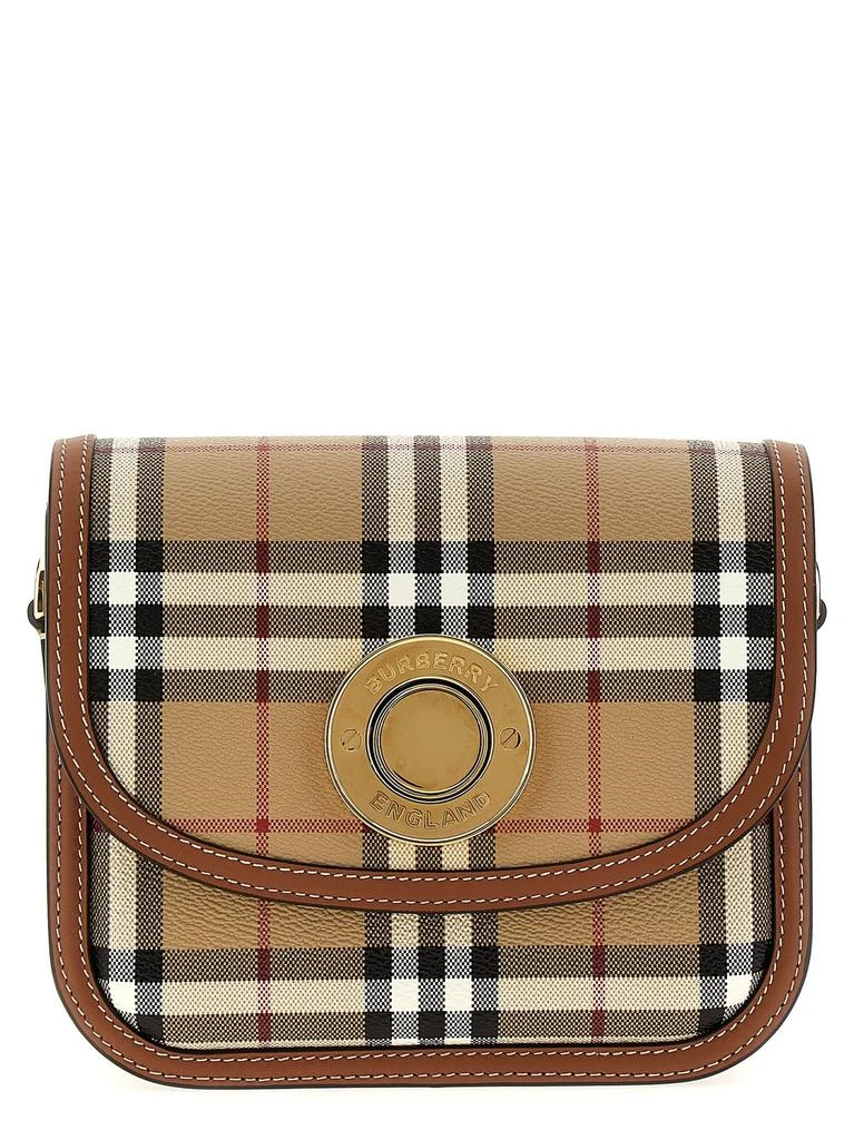 商品Burberry|Burberry Small Elizabeth Checked Foldover-Top Crossbody Bag,价格¥11899,第1张图片