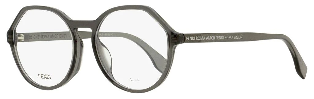 商品Fendi|Fendi Women's Roma Amor Eyeglasses FF0398F KB7 Transparent Gray 53mm,价格¥668,第1张图片
