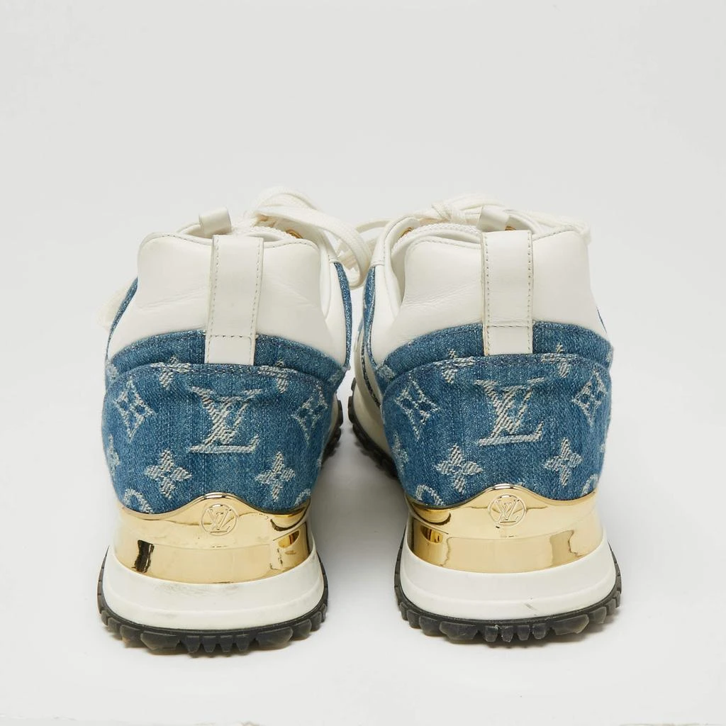 商品[二手商品] Louis Vuitton|Louis Vuitton  Blue/White Leather And Mesh  Run Away  Sneakers Size 38.5,价格¥5344,第5张图片详细描述