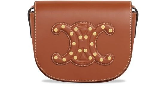 商品Celine|Folco cuir Triomphe in smooth calfskin with studs,价格¥17771,第1张图片