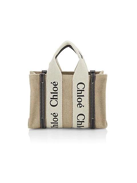 商品Chloé|Mini Woody Linen Tote,价格¥5598,第1张图片