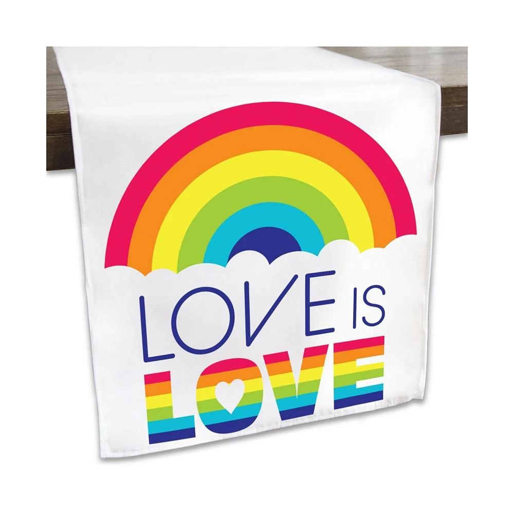 商品Big Dot of Happiness|Love is Love - LGBTQIA+ Pride - Rainbow Party Dining Tabletop Decor - Cloth Table Runner - 13 x 70 inches,价格¥164,第1张图片