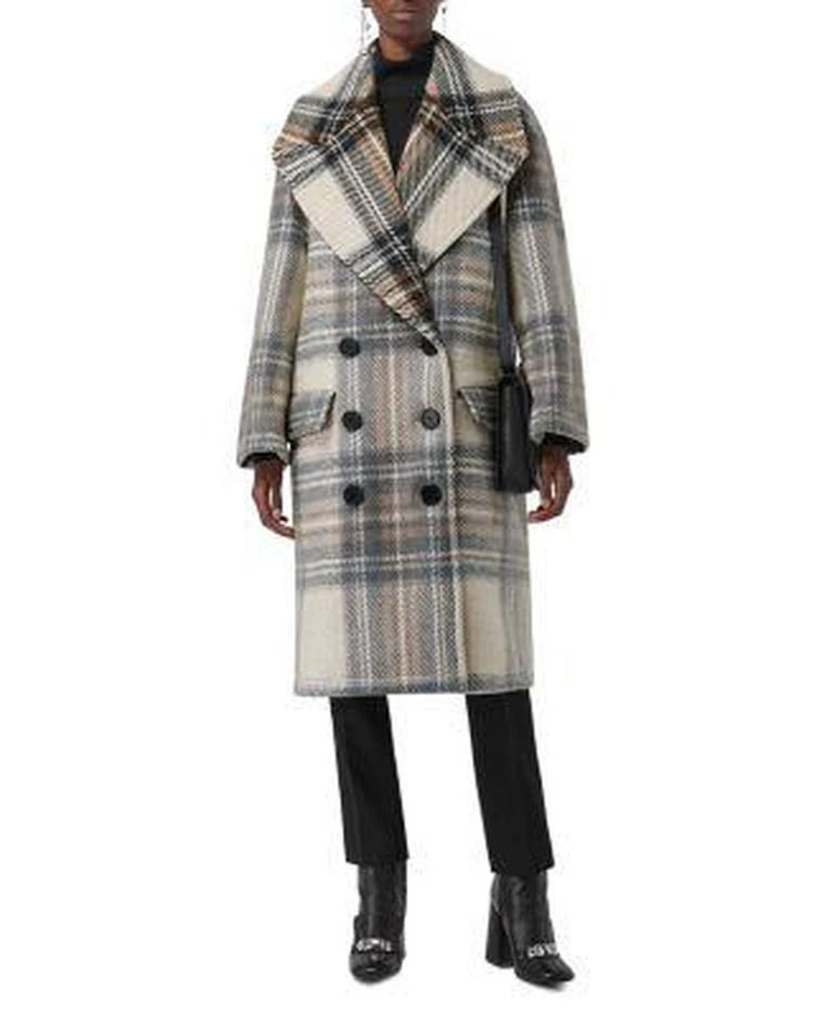 商品Burberry|Halliday Plaid Wool Peacoat,价格¥9305,第3张图片详细描述