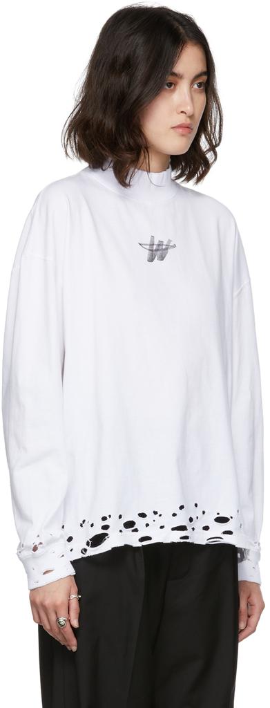 High Neck Long Sleeve T-Shirt商品第2张图片规格展示