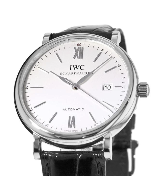 商品IWC Schaffhausen|IWC Portofino Automatic Silver Dial Leather Strap  Men's Watch IW356501,价格¥32818,第2张图片详细描述